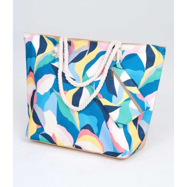 BOLSO DE PLAYA CON MONEDERO COLORES