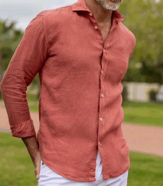 CAMISA 100% LINO TALLAS ESPECIALES